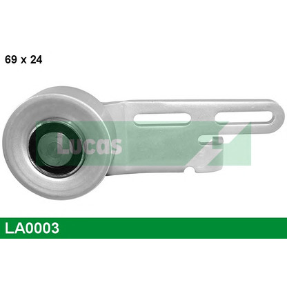 Photo Tensioner Pulley, v-ribbed belt LUCAS LA0003