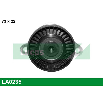 Photo Tensioner Pulley, v-ribbed belt LUCAS LA0235