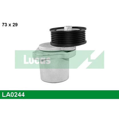 Photo Tensioner Pulley, v-ribbed belt LUCAS LA0244