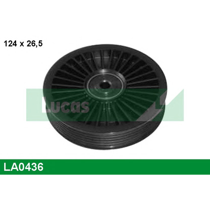 Photo Deflection/Guide Pulley, v-ribbed belt LUCAS LA0436