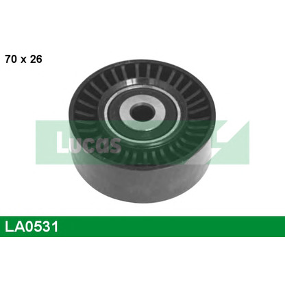 Photo Deflection/Guide Pulley, timing belt LUCAS LA0531