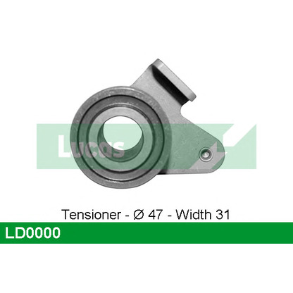 Photo Tensioner Pulley, timing belt LUCAS LD0000