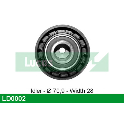 Photo Deflection/Guide Pulley, timing belt LUCAS LD0002