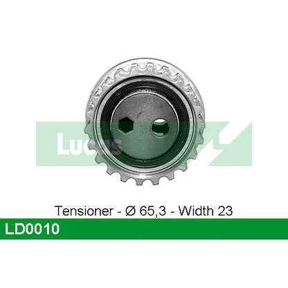Photo Tensioner Pulley, timing belt LUCAS LD0010