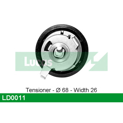 Photo Tensioner Pulley, timing belt LUCAS LD0011