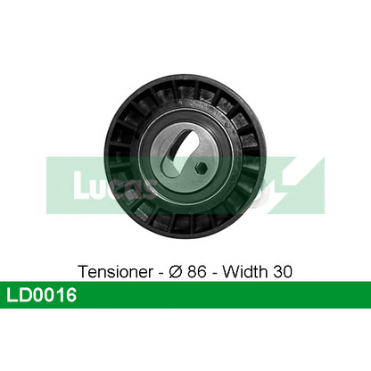 Photo Tensioner Pulley, timing belt LUCAS LD0016