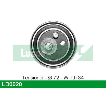 Photo Tensioner Pulley, timing belt LUCAS LD0020