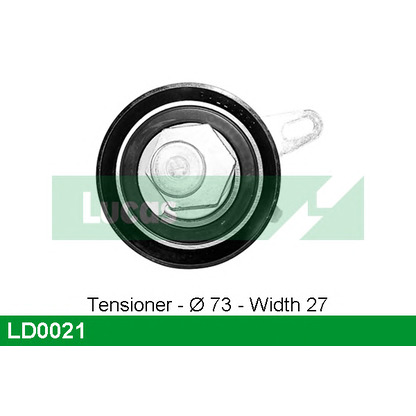 Photo Tensioner Pulley, timing belt LUCAS LD0021