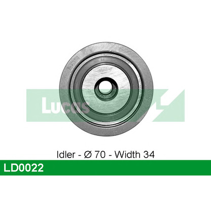 Photo Deflection/Guide Pulley, timing belt LUCAS LD0022
