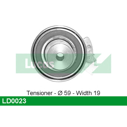 Photo Tensioner Pulley, timing belt LUCAS LD0023