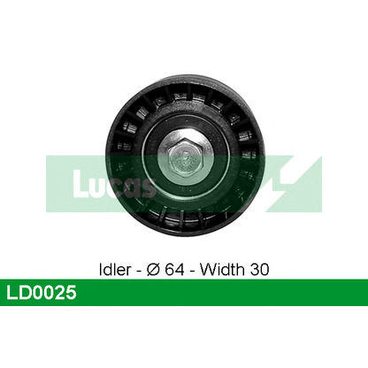 Photo Deflection/Guide Pulley, timing belt LUCAS LD0025