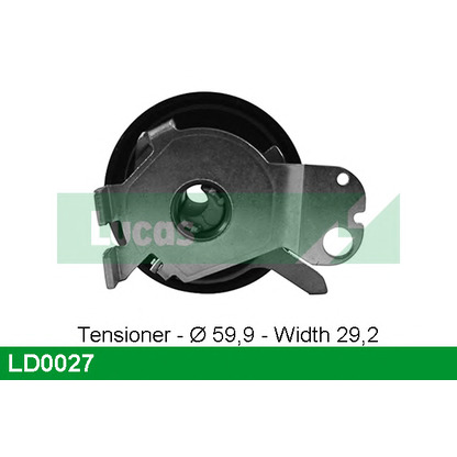 Photo Tensioner Pulley, timing belt LUCAS LD0027