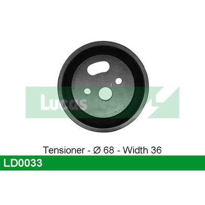 Photo Tensioner Pulley, timing belt LUCAS LD0033