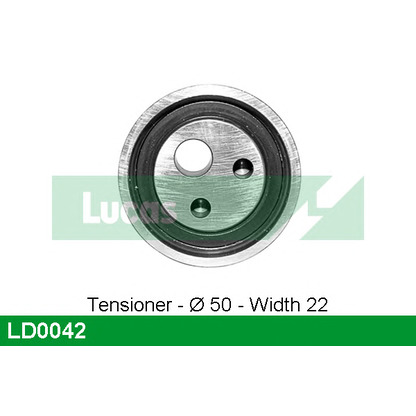 Photo Tensioner Pulley, timing belt LUCAS LD0042