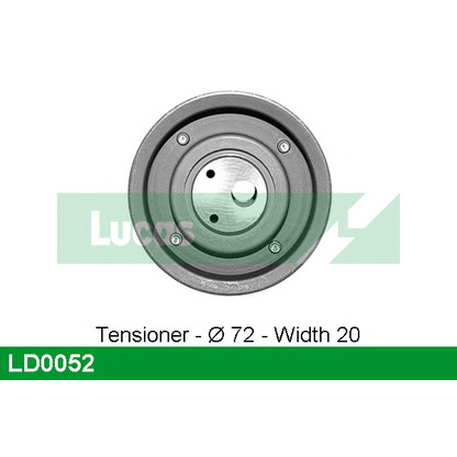 Photo Tensioner Pulley, timing belt LUCAS LD0052
