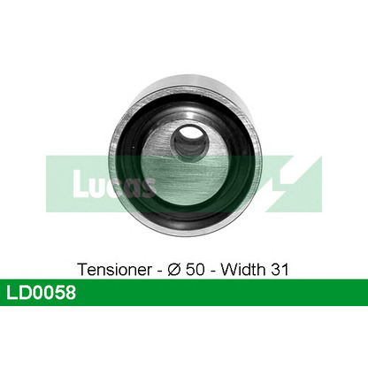 Photo Tensioner Pulley, timing belt LUCAS LD0058