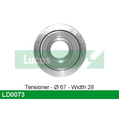 Photo Tensioner Pulley, timing belt LUCAS LD0073