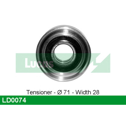 Photo Tensioner Pulley, timing belt LUCAS LD0074