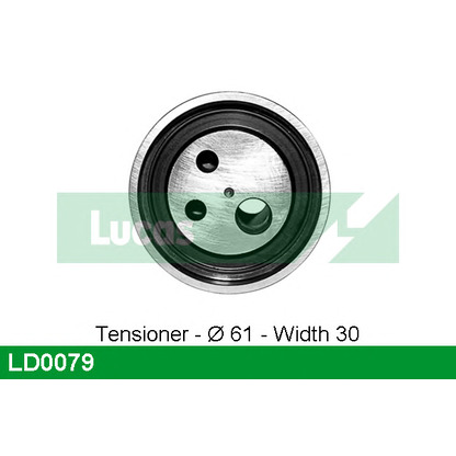 Photo Tensioner Pulley, timing belt LUCAS LD0079