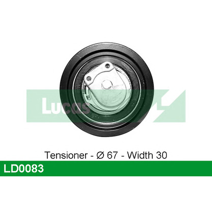Photo Tensioner Pulley, timing belt LUCAS LD0083