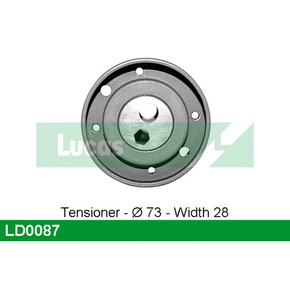 Photo Tensioner Pulley, timing belt LUCAS LD0087