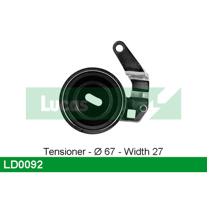 Photo Tensioner Pulley, timing belt LUCAS LD0092