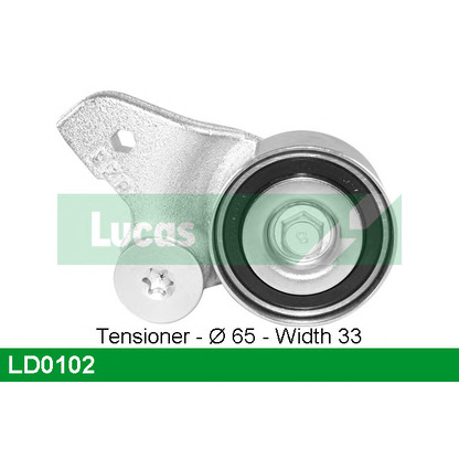Photo Tensioner Pulley, timing belt LUCAS LD0102