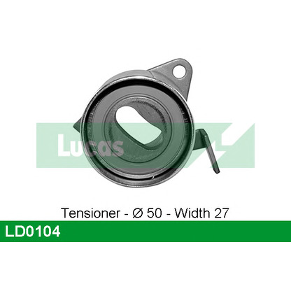 Photo Tensioner Pulley, timing belt LUCAS LD0104