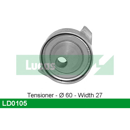 Photo Tensioner Pulley, timing belt LUCAS LD0105