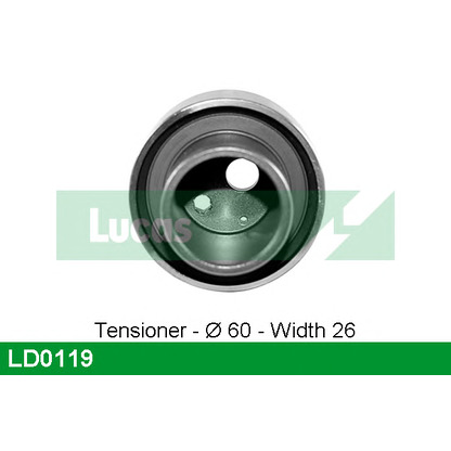Photo Tensioner Pulley, timing belt LUCAS LD0119