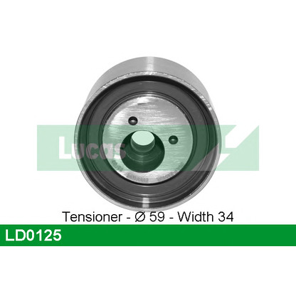 Photo Tensioner Pulley, timing belt LUCAS LD0125