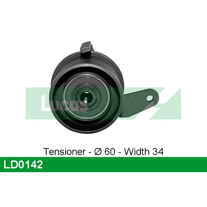 Photo Tensioner Pulley, timing belt LUCAS LD0142