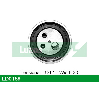 Photo Tensioner Pulley, timing belt LUCAS LD0159