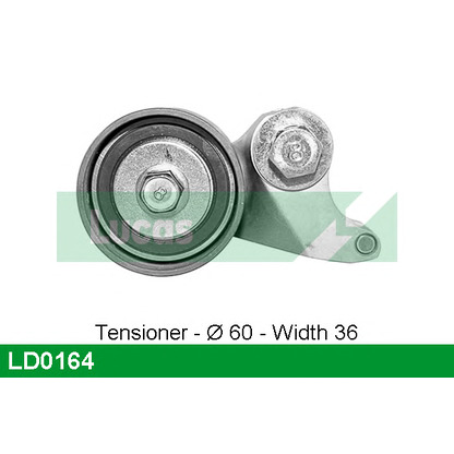 Photo Tensioner Pulley, timing belt LUCAS LD0164