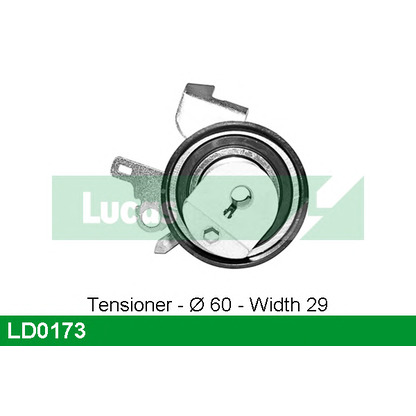 Photo Tensioner Pulley, timing belt LUCAS LD0173