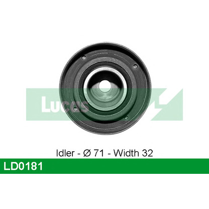 Photo Deflection/Guide Pulley, timing belt LUCAS LD0181