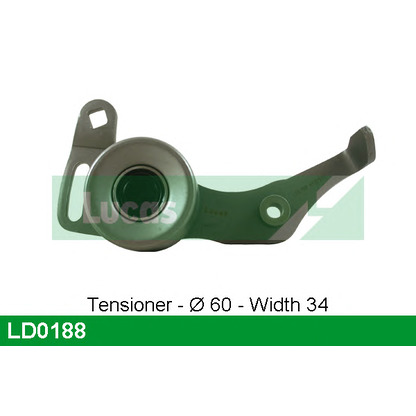 Photo Tensioner Pulley, timing belt LUCAS LD0188