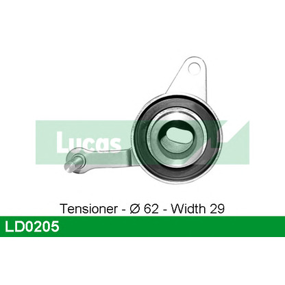 Photo Tensioner Pulley, timing belt LUCAS LD0205