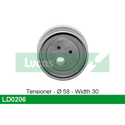 Photo Tensioner Pulley, timing belt LUCAS LD0206