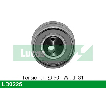 Photo Tensioner Pulley, timing belt LUCAS LD0225