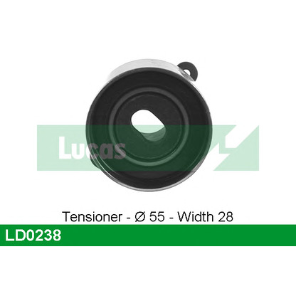 Photo Tensioner Pulley, timing belt LUCAS LD0238