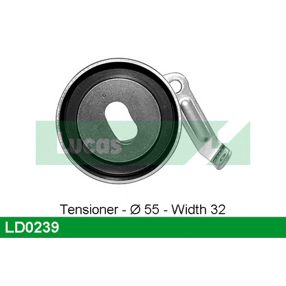 Photo Tensioner Pulley, timing belt LUCAS LD0239