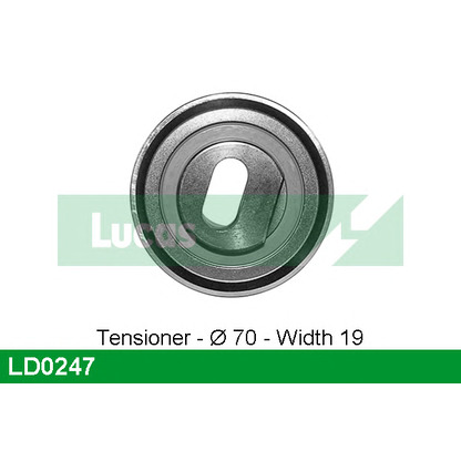 Photo Tensioner Pulley, timing belt LUCAS LD0247