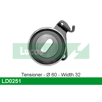 Photo Tensioner Pulley, timing belt LUCAS LD0251