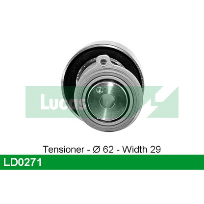 Photo Tensioner Pulley, timing belt LUCAS LD0271