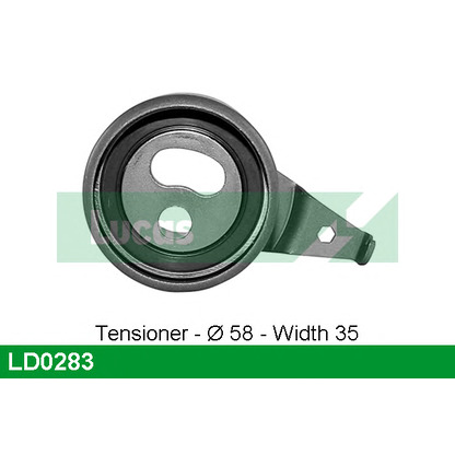 Photo Tensioner Pulley, timing belt LUCAS LD0283