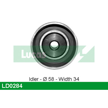 Photo Deflection/Guide Pulley, timing belt LUCAS LD0284