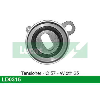 Photo Tensioner Pulley, timing belt LUCAS LD0315