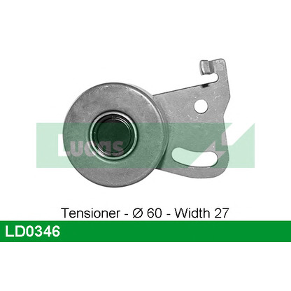 Photo Tensioner Pulley, timing belt LUCAS LD0346