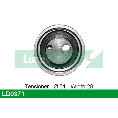 Photo Tensioner Pulley, timing belt LUCAS LD0371